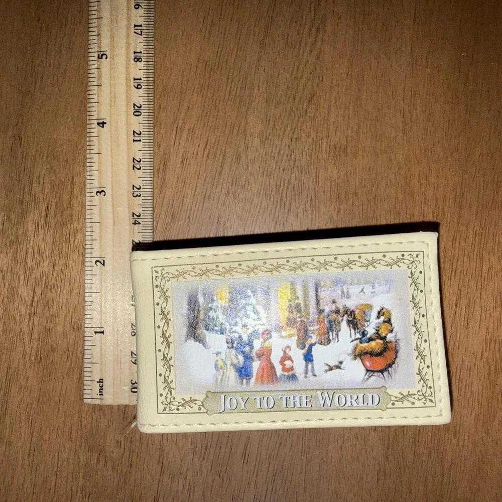 Miniature Musical Christmas Book Joy to the World Animated Train Village Scene